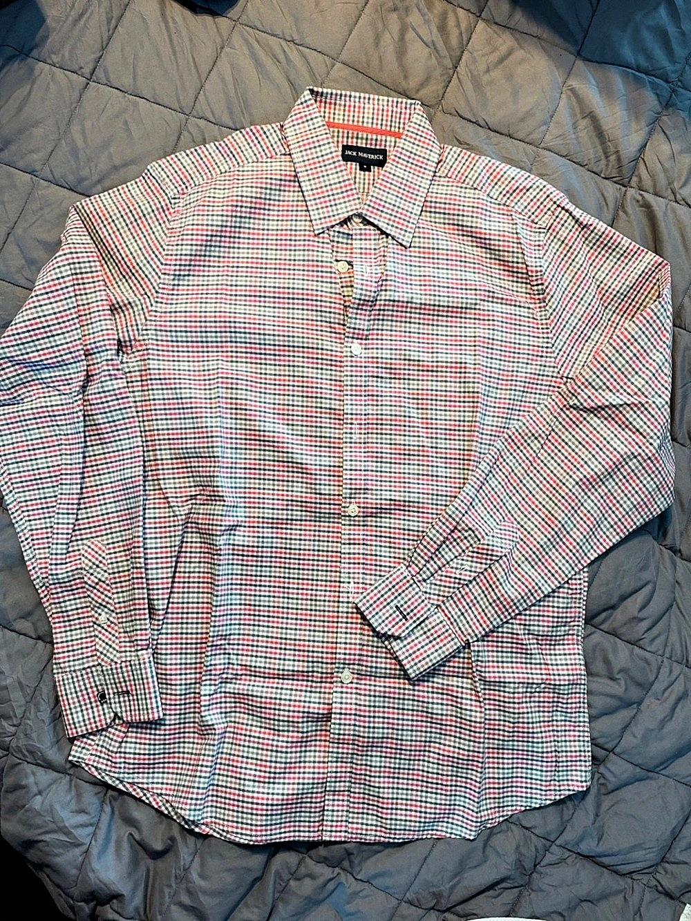 Jack Maverick Plaid Cotton Button Down Size Medium